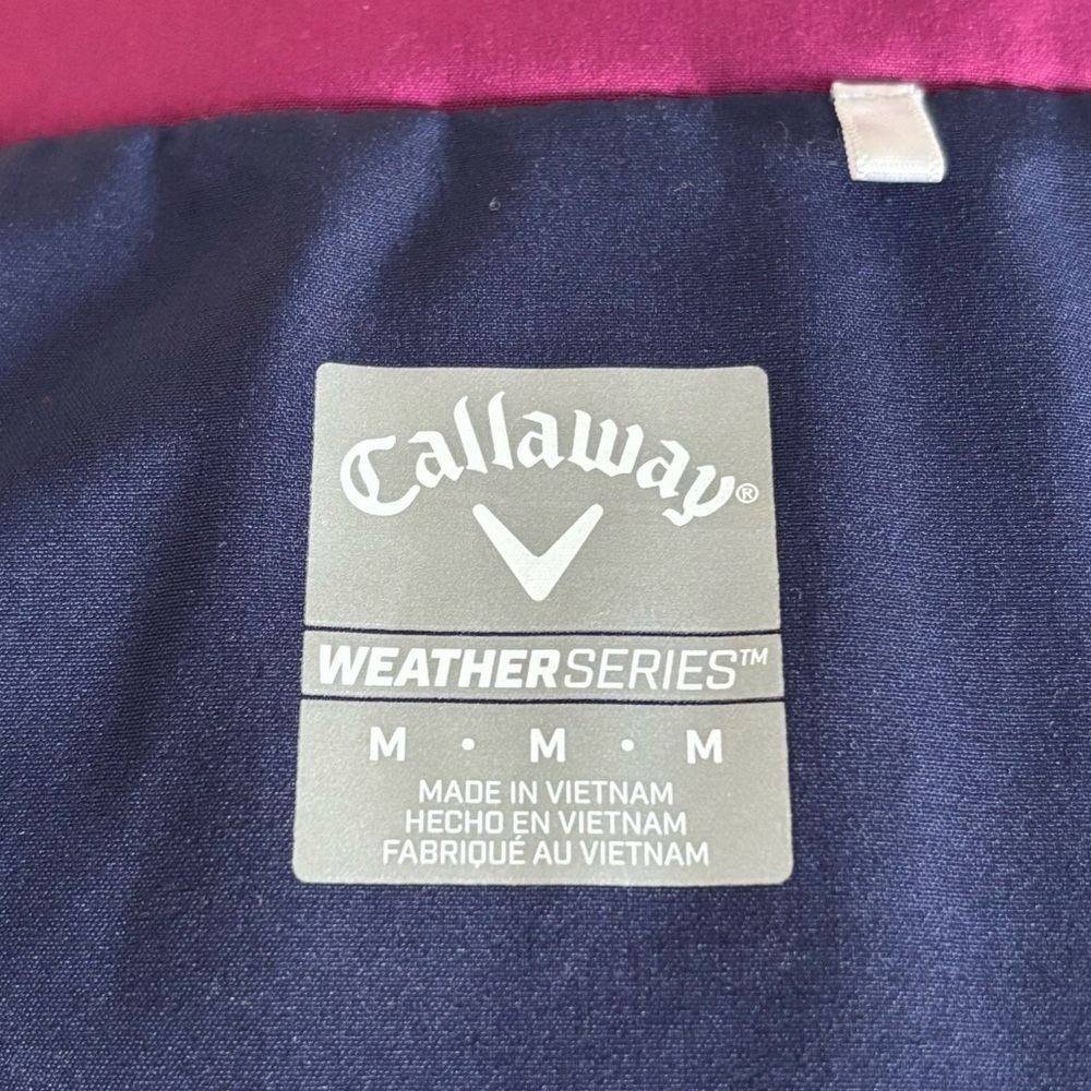 Callaway Liberty 3.0 WeatherSeries Waterproof Jacket in Magenta and Navy, Medium - Picture 11 of 12